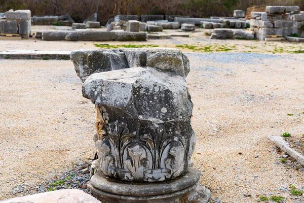 Bevarade Arkitektoniska Element Kyrkan Jungfru Eller Kyrkan Råd Efesos Antika — Stockfoto