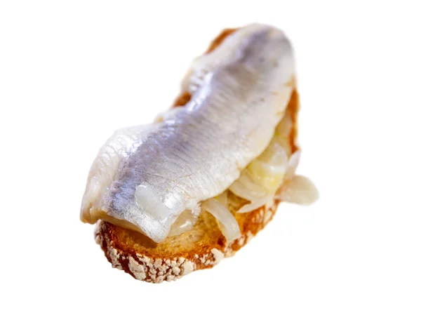 Beliebter Snack Der Europäischen Küche Ist Ein Ringe Geschnittenes Sandwich — Stockfoto