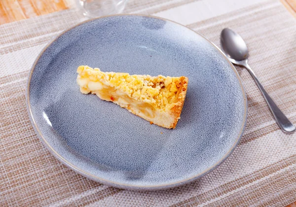 National European Dessert Apple Pie Made White Bread Eggs Fresh — Stock Photo, Image