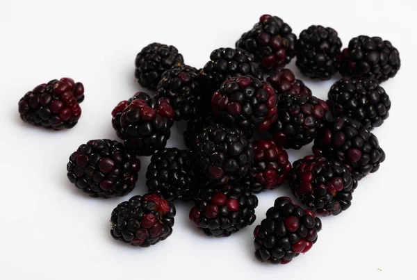 Superfood Antioxiant Fresh Bramble White Background Stock Picture