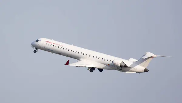 Barcelona Spain August 2023 Passenger Jet Airliner Operated Iberia Regional — Stock Photo, Image