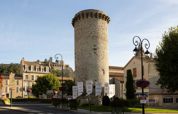 Sisteron França Agosto 2023 Vista Sobre Rotunda Com Torre Medieval — Fotografia de Stock