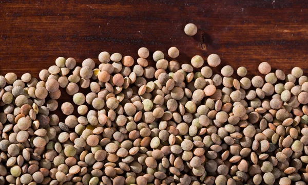 Raw Lentils Wooden Surface — Stock Photo, Image