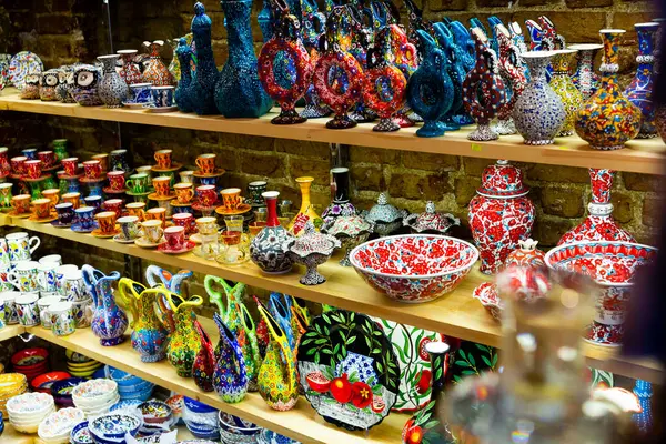 Lembranças Cerâmica Mercado Istambul Turquia — Fotografia de Stock
