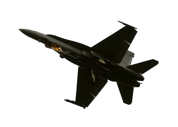 Däck Militärt Fighter Bombplan Och Attackera Flygplan Vit Bakgrund — Stockfoto