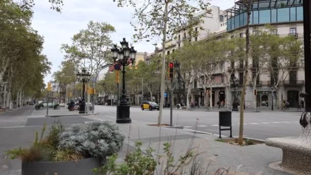 Barcelona España Septiembre 2023 Paseo Gracia Otoño Barcelona España Una — Vídeos de Stock