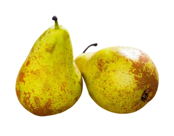 Frutta Pera Succosa Servita Nel Ristorante Isolato Sfondo Bianco — Foto Stock