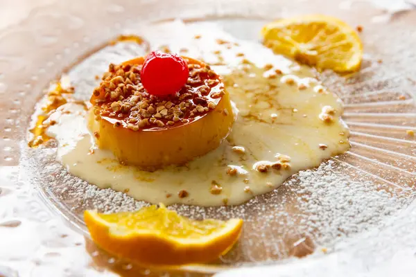 Popular Andalusian Dessert Tocino Cielo Baked Egg Yolks Sugar Syrup — Stock Photo, Image