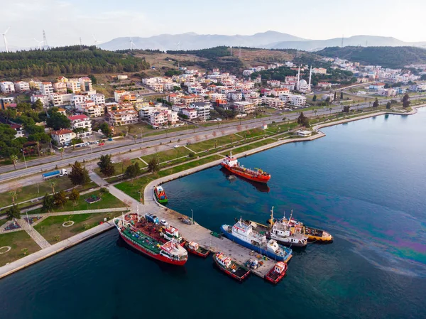 Top View City Aliaga Turkey — Stock Photo, Image