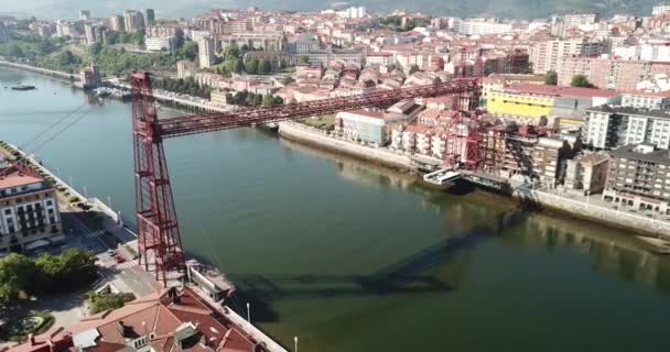 Вид Повітря Підвісний Міст Португалії Іспанія Високоякісні Кадри — стокове відео