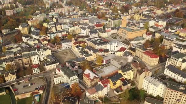 Krajobraz Miasta Lotniczego Malowniczego Jablonca Nad Nisou Liberec Wysokiej Jakości — Wideo stockowe