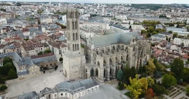 Famosa Catedral Gótica Ciudad Limoges Francia Europa Imágenes Alta Calidad — Vídeos de Stock