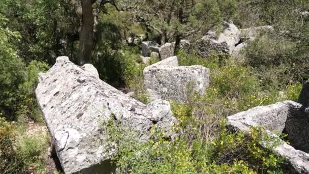 Ruinas Necrópolis Suroeste Termessos Antigua Ciudad Pisidiana Situada Moderna Provincia — Vídeos de Stock
