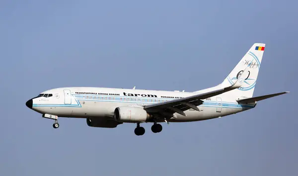 Barcelona Spagna Gennaio 2020 Boeing 737 Con Registrazione Bgg Tarom — Foto Stock