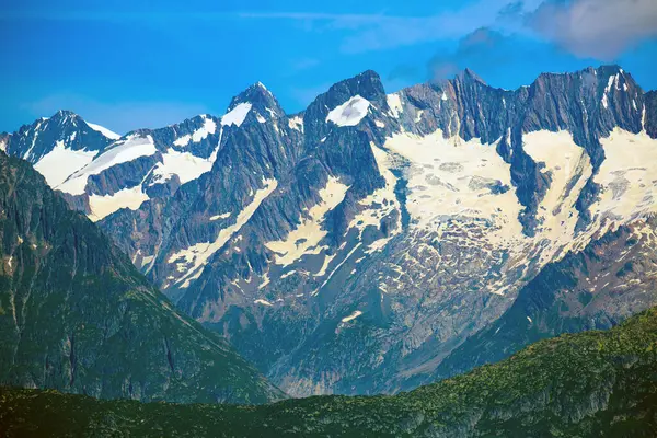 Vue Panoramique Sommet Montagne Aiguille Verte Alpes Occidentales France Image En Vente
