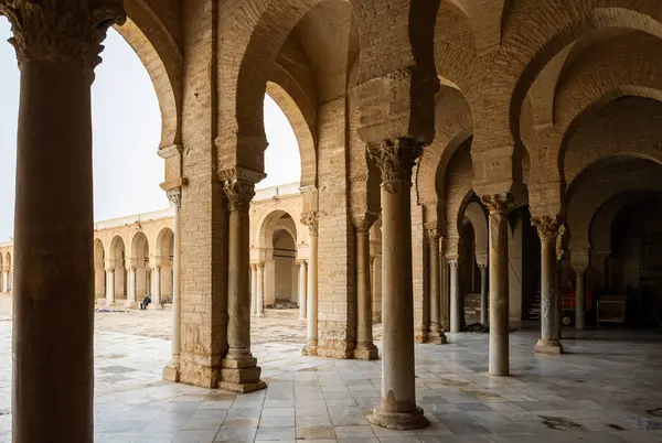 Grote Moskee Van Kairouan Moskee Van Uqba Patio Tunesië Hoge — Stockfoto