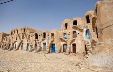 Historical construction of Ksar Medenine - manifestation of Berber architecture in Tunisia clipart