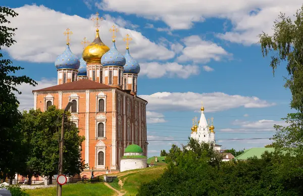 Stock image View of Assumption Cathedral - main historical and architectural monument of Ryazan Kremlin, Russia.