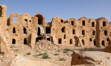 ksar Mgabla - traditional fortified granary created by the Berbers in the 15th century clipart