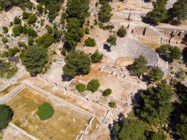 Birds eye view of Arycanda, ancient Lycian city in Antalya Province, Turkey. clipart