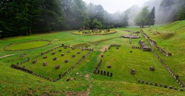 Image of Sacred Area which is religion heritage of Romanian. clipart