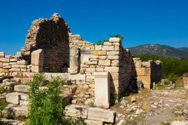 Ruins of the ancient Lycian city of Rhodiapolis, currently located on a hill west of the city of Kumluca in Antalya province, ..Turkey clipart