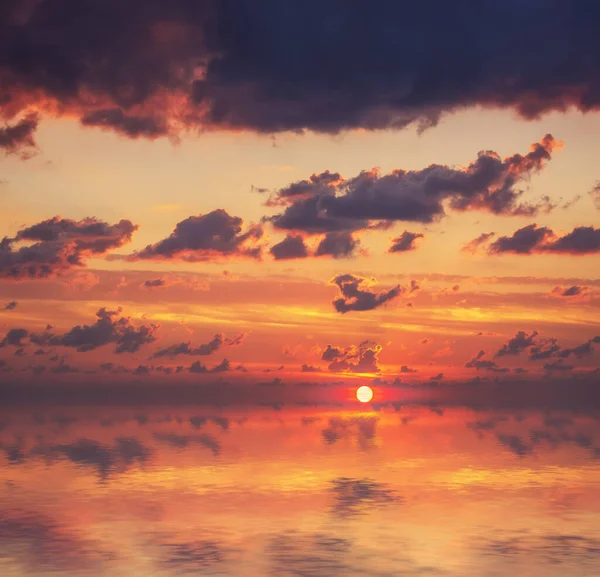 Slunce Moře Západ Slunce Pozadí Složení Přírody — Stock fotografie