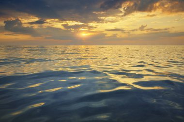 Dalga günbatımı üzerinde. doğa kompozisyon. tasarım öğesi.