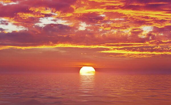 Летнее небо на фоне заката
