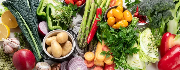 Aliments Sains Sélection Aliments Propres Fruits Légumes Graines Superaliments Céréales — Photo
