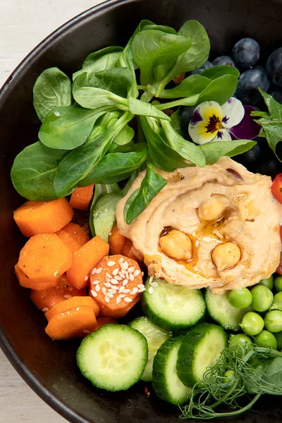 Χορτοφαγικό Πιάτο Υγιεινή Διατροφή Λευκό Φόντο Άνω Όψη — Φωτογραφία Αρχείου