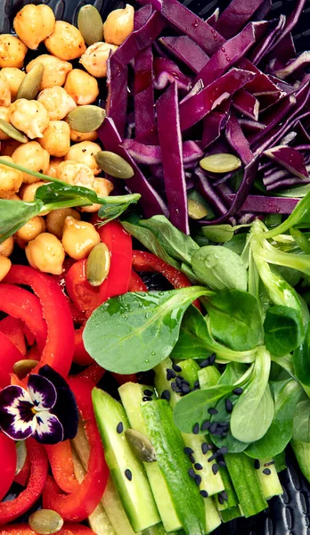 Χορτοφαγικό Πιάτο Υγιεινή Διατροφή Λευκό Φόντο Πάνω Όψη Αντιγραφή Χώρου — Φωτογραφία Αρχείου