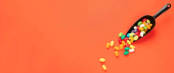 Verschiedene Farbige Runde Bonbons Ansicht Von Oben — Stockfoto