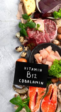Uyku normalleşmesi için doğal B12 vitamini (Cobalamin) kaynakları; normal beyin fonksiyonlarının sağlanması; solunum sisteminin desteklenmesi; Alzheimer hastalığı tedavisi. Üst manzara, düz uzanma