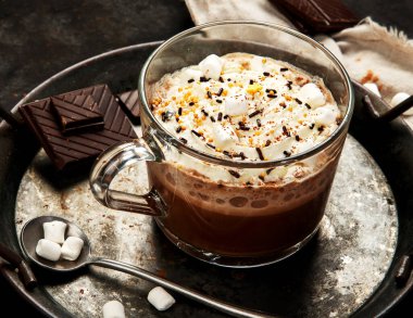 Kakao. Kremalı sıcak içecek.. 