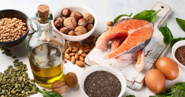 Omega 3 'teki en yüksek yiyecekler. Panorama, bayrak