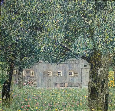 Farmhouse in Buchberg (Upper Austrian Farmhouse), oil on canvas, 1911. Creator: Gustav Klimt, Vienna 1862 - 1918 Vienna clipart