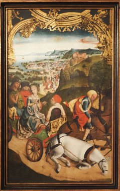 The Martyrdom of the Sts. Cantius, Cantianus and  Cantanilla (interior of left wing).  Shrine wings of the former high altarpiece og Kranj parish church. Painting on spruce. Circa 1510. Creator: Master of Krainburg Altarpiece, active circa 1490 - 152