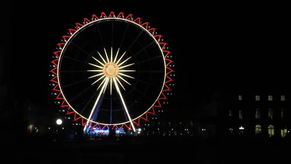 Ferris Wheel Jubilee Column King Wilhelm Schlossplatz — Stock Photo, Image