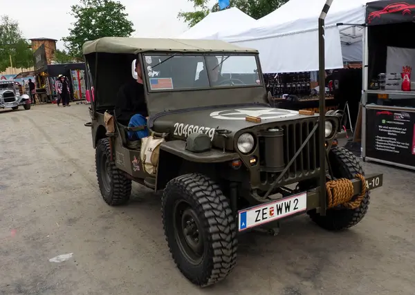 Willys Willys American Army Road Vehicle Second World War Serial Obraz Stockowy