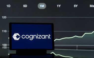 Bavyera, Almanya - 6 Ocak 2025: Bu resimde, Cognizant Technology Solutions logosu bir tablette sergilenmektedir.