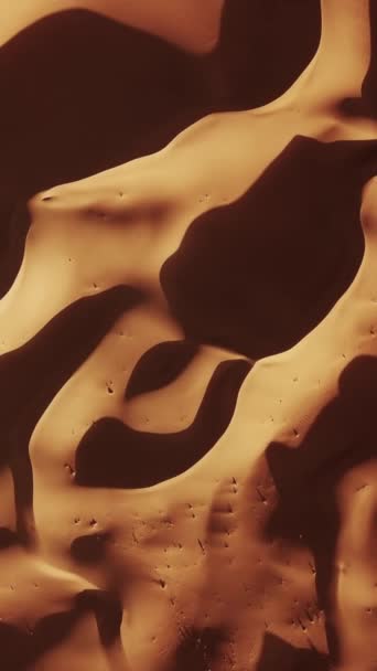 Вид Згори Піщані Дюни Пустелі Сахара Африка Вертикальне Відео — стокове відео
