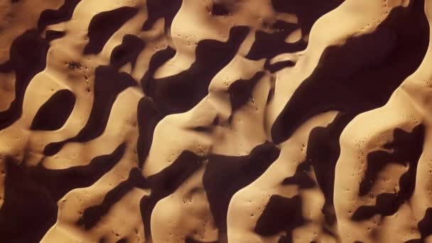 Вид Сверху Воздуха Песчаные Дюны Пустыне Сахара Африка — стоковое видео