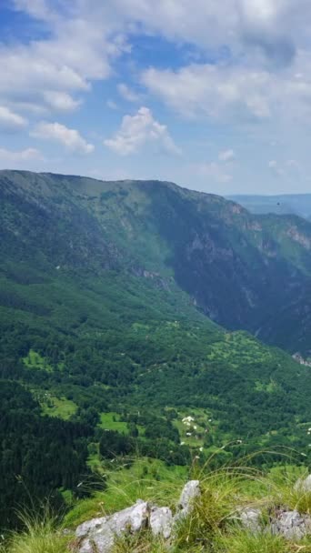 Landscape Mountains Park Durmitor Montenegro Timelapse Vertical Video — Stock video