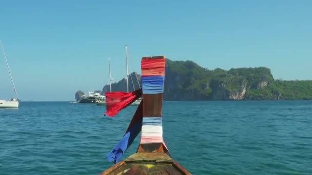 Piękne Morze Jachty Zatoce Widok Łodzi Żaglowych Tajlandia — Wideo stockowe