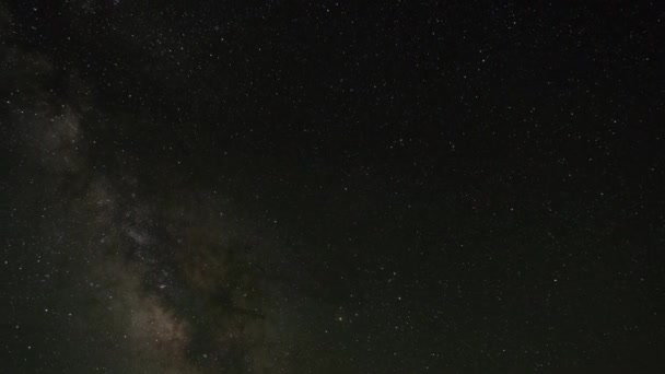 Piękne Nocne Niebo Mleczną Drogą Gwiazdami Timelapse — Wideo stockowe