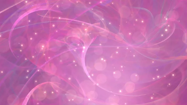 Abstract pink background with shapes and waving lines, Bokeh lights
