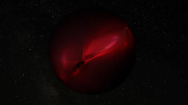 Streszczenie Czerwona Blask Przezroczysta Kula Tło Naukowe Struktura Planety Technologii — Zdjęcie stockowe