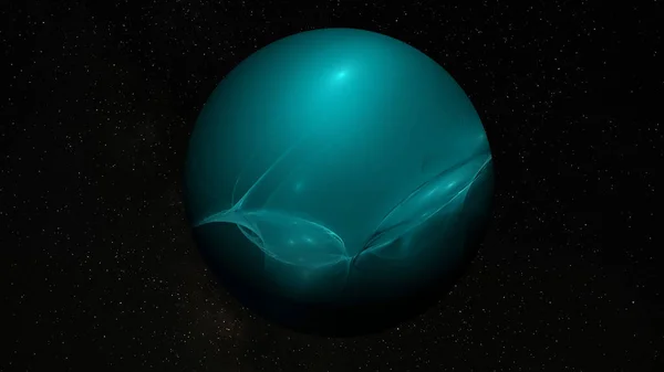 Absztrakt Kék Ragyogó Gömb Tudományos Háttér Digitális Technológia Bolygó Szerkezete — Stock Fotó