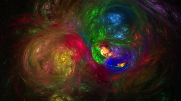 Abstracte Veelkleurige Regenboog Gloeien Bizar Object Wetenschappelijke Achtergrond Digitale Technologie — Stockvideo